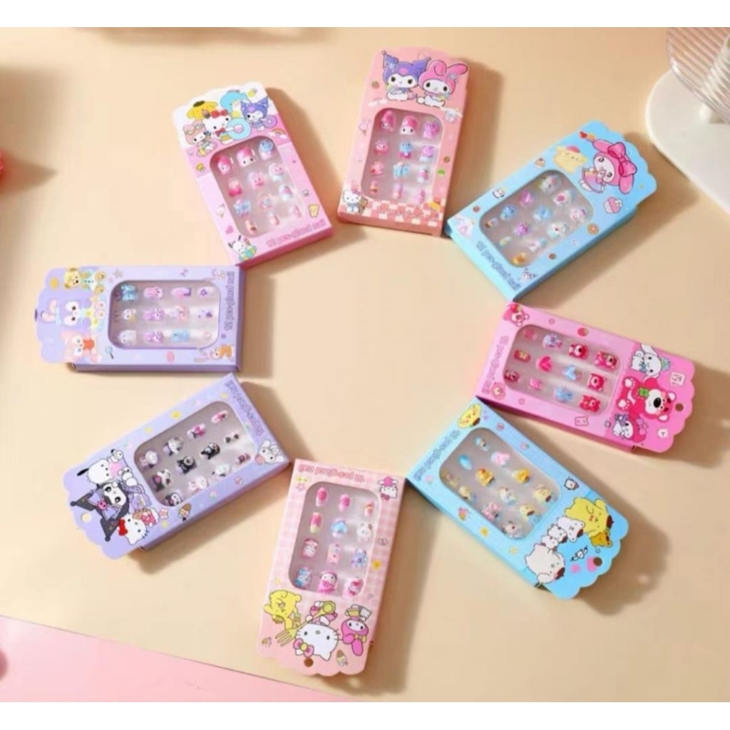 Kuku Palsu Anak Karakter Lucu – Fake Nail Art Imut untuk Si Kecil