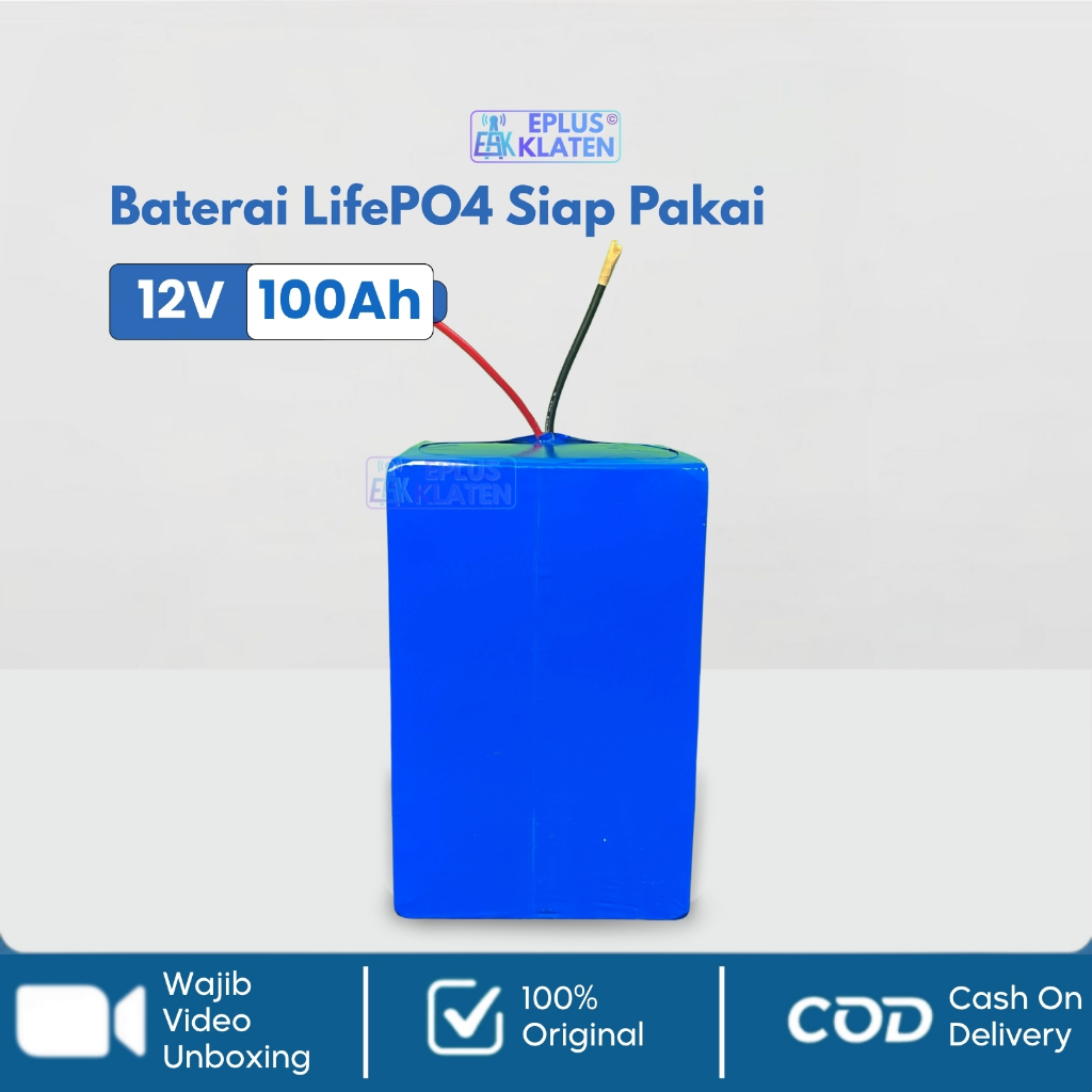 Pelove_Night Battery Lifepo4 12V 100Ah 12 Volt + Bms Siap Pakai Baterai Cell Pendek Setrum Pdc Pac