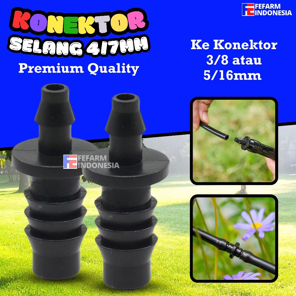 KONEKTOR 3/8 5/16 KE SELANG 4/7MM POMPA 12V KE SELANG 7MM 6MM