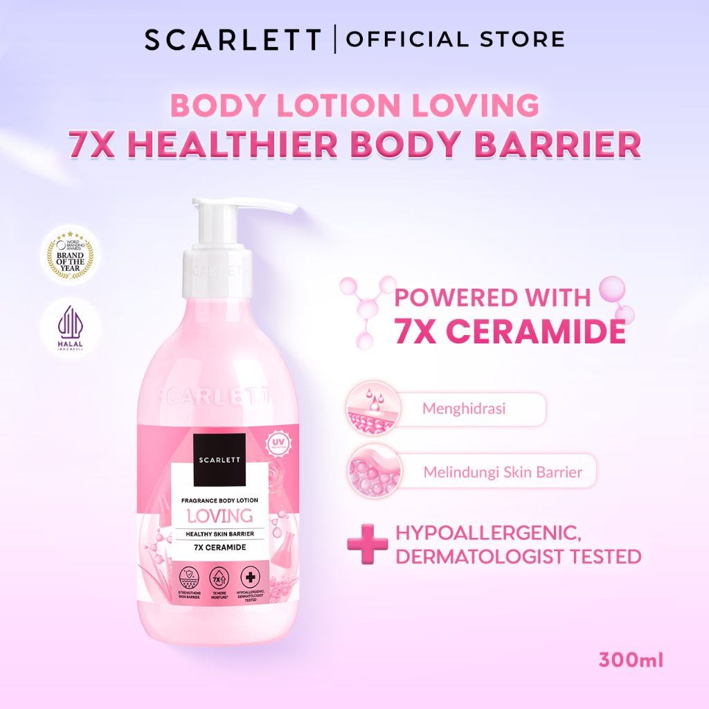 Scarlett Whitening New! Fragrance Brightening Body Lotion Bright Mood Booster Loving
