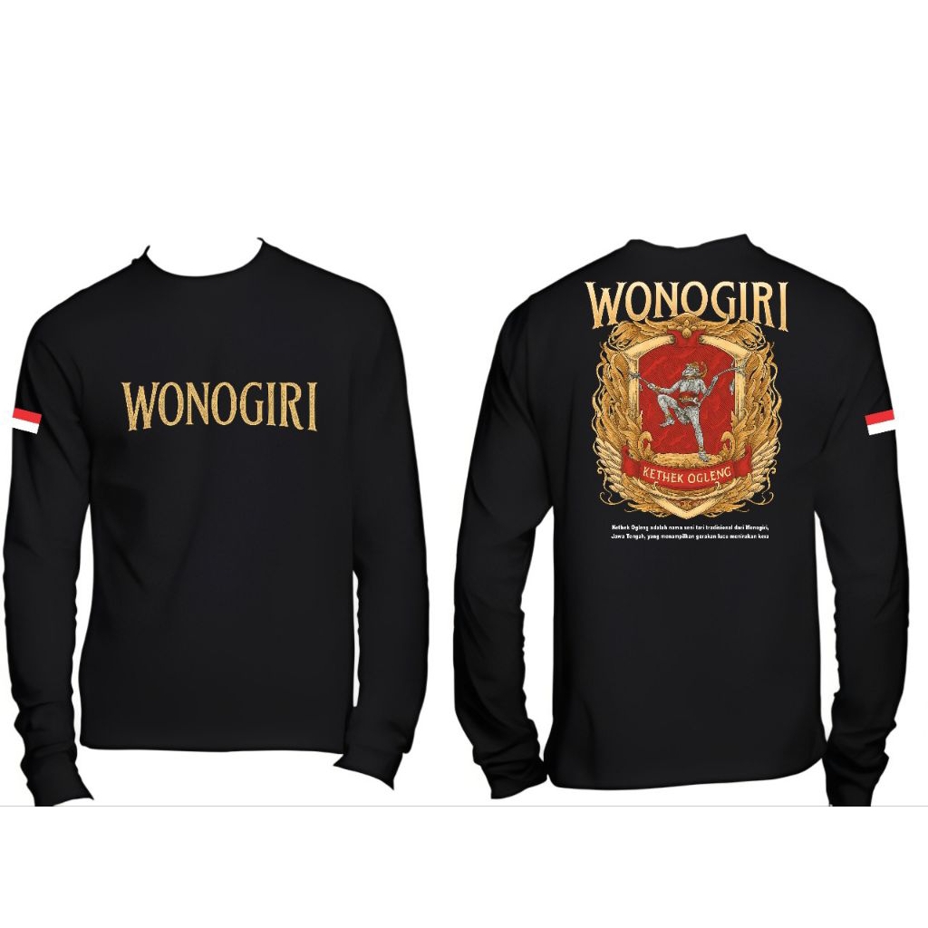 Kaos Distro WONOGIRI KHETEK OGLENG Lengan Panjang Kaos T-shirt Unisex