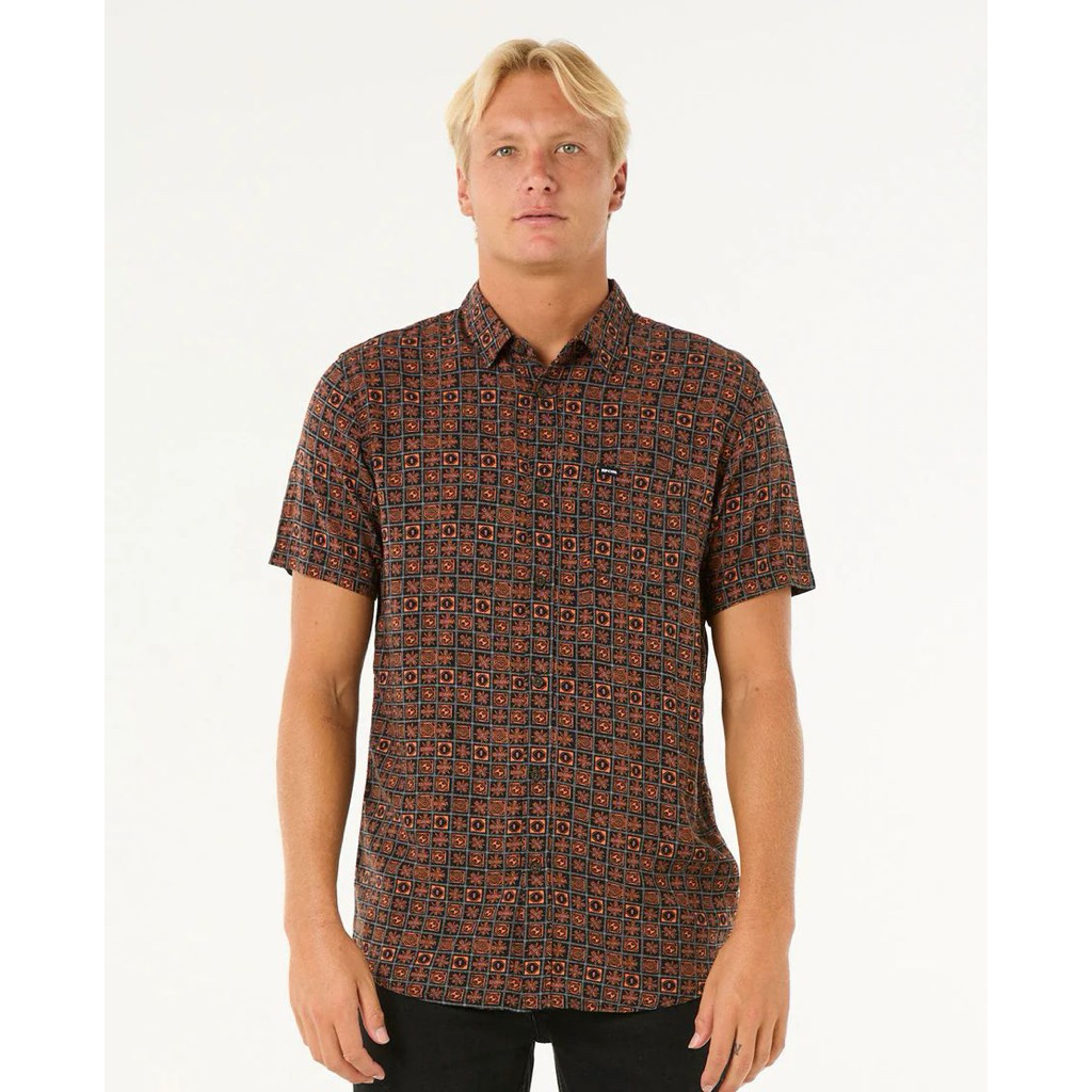 Kemeja Ripcurl Fun Times SS Black Orange