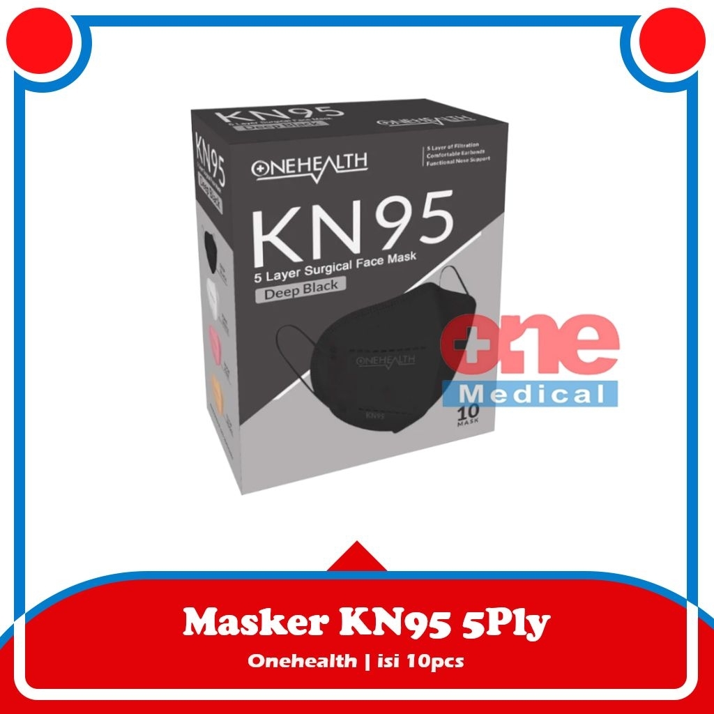 Masker Bedah Medis 5ply KN95 Onehealth Surgical Face Mask Box isi 10 Pcs