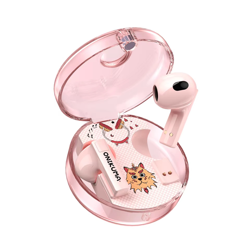 HEADSET BLUETOOTH ONIKUMA T301 PINK BLUETOOTH 5.3 TWS GAMING ORIGINAL