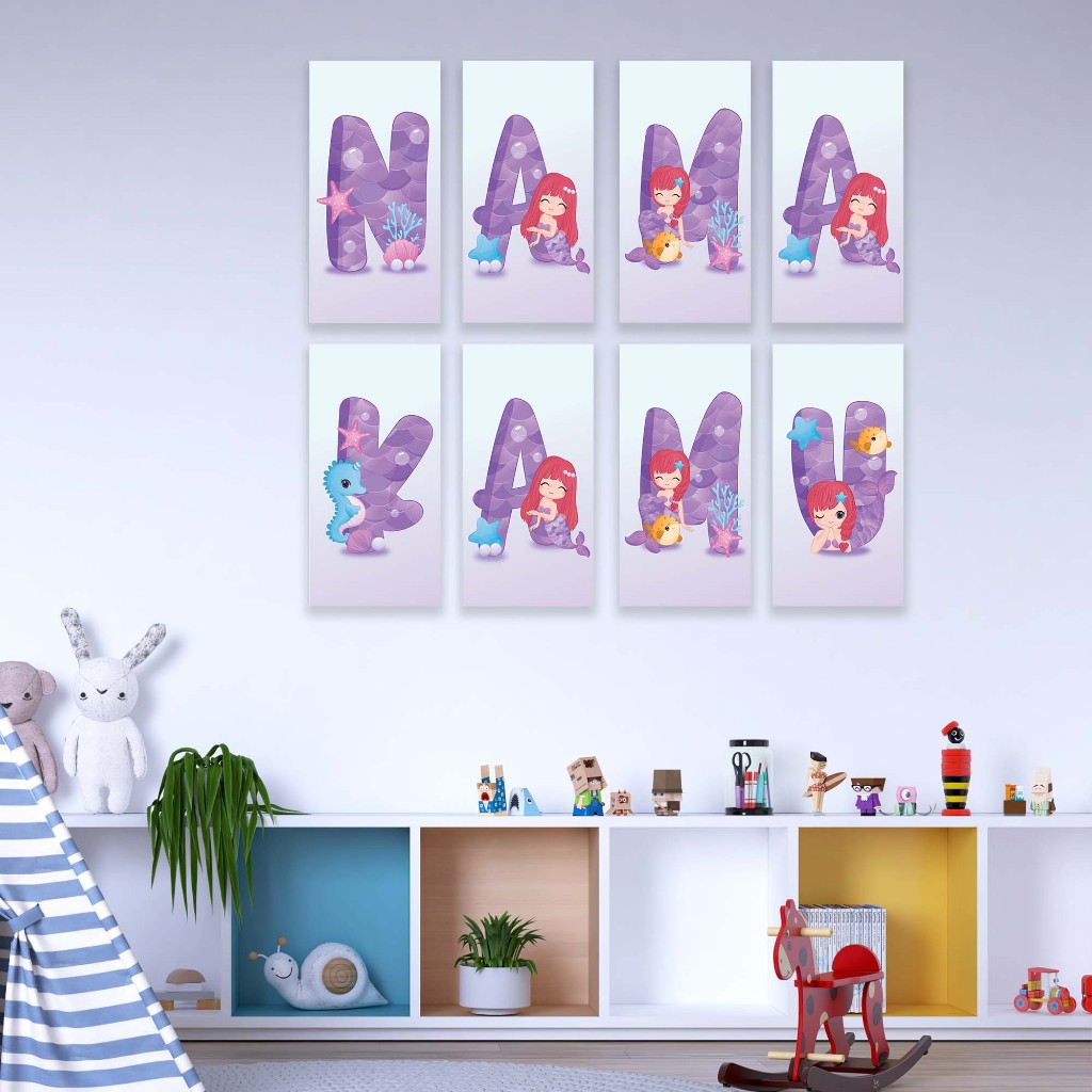 Kamila Creative - Hiasan Dinding Papan Nama Huruf Custom Dekorasi Kamar Kelas Playing Room
