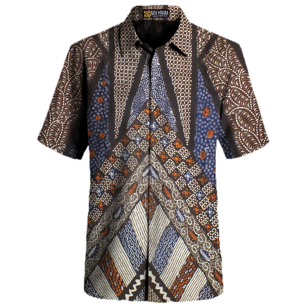 Kemeja Batik Tulis Madura Baju Batik Pria Lengan Pendek I685