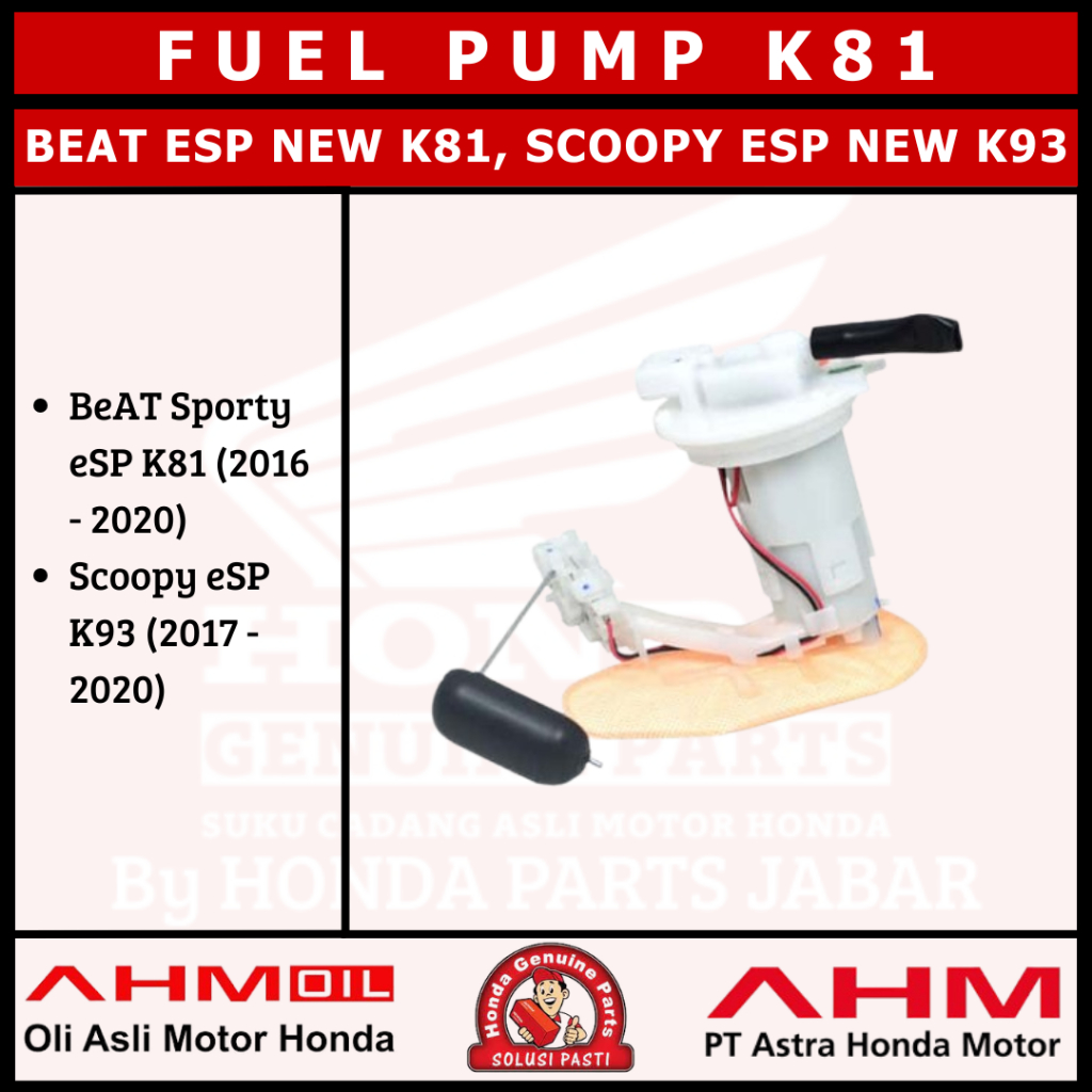 Fuel Pump Beat ESP New K81, Scoopy ESP New K93 16700K81N00 16700K81N01