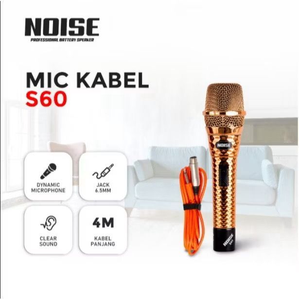 ORIGINAL MIC NOISE PROFESSIONAL DYNAMIC MICROPHONE S60 MIC KAROKE MIC KARAOKE MIC MUSIK MIC PESTA