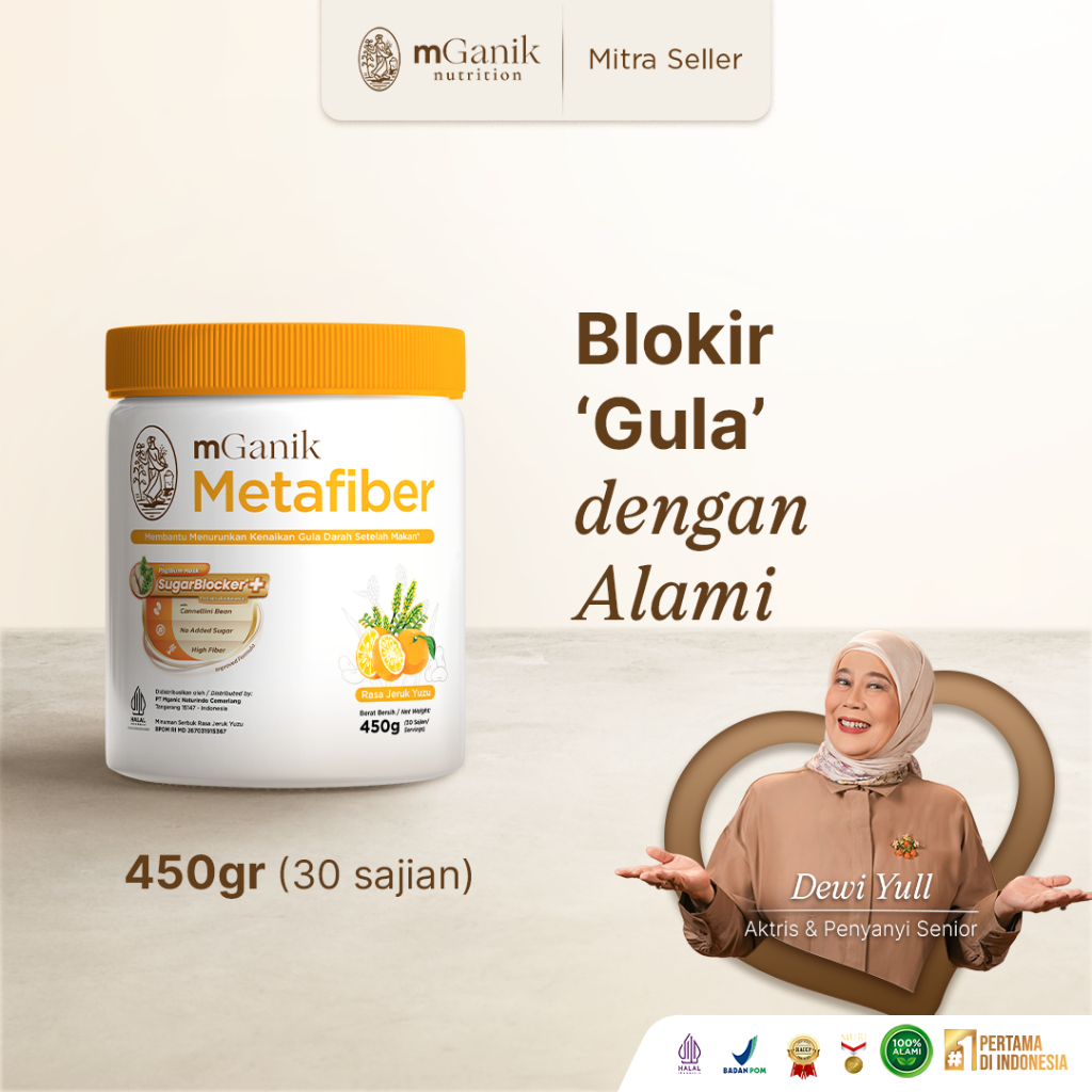 Metafiber Mganik Makassar Sugar Karbo Blocker Suplemen Serat Larut Cegah Kolestrol Gula Darah Tinggi