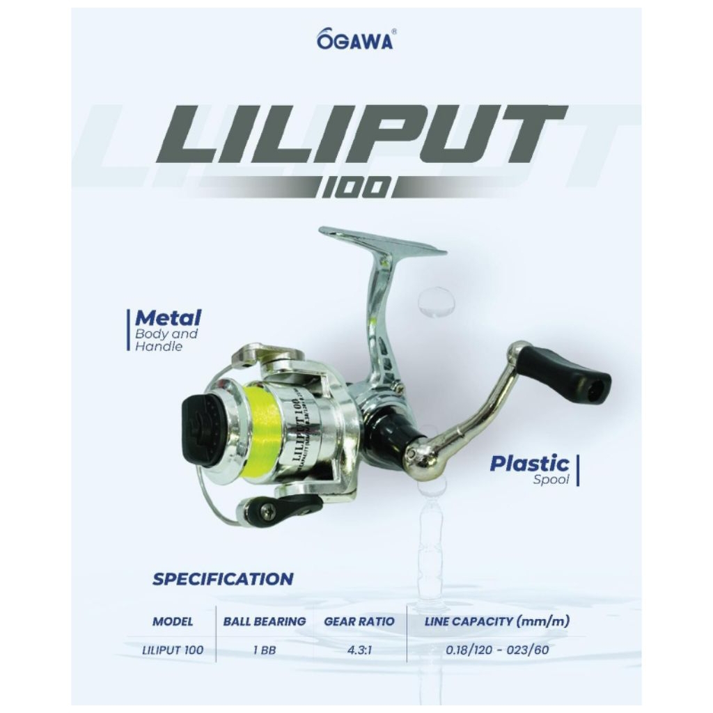 reel mini Ogawa liliput 100 reel micro fishing tegek dan joran