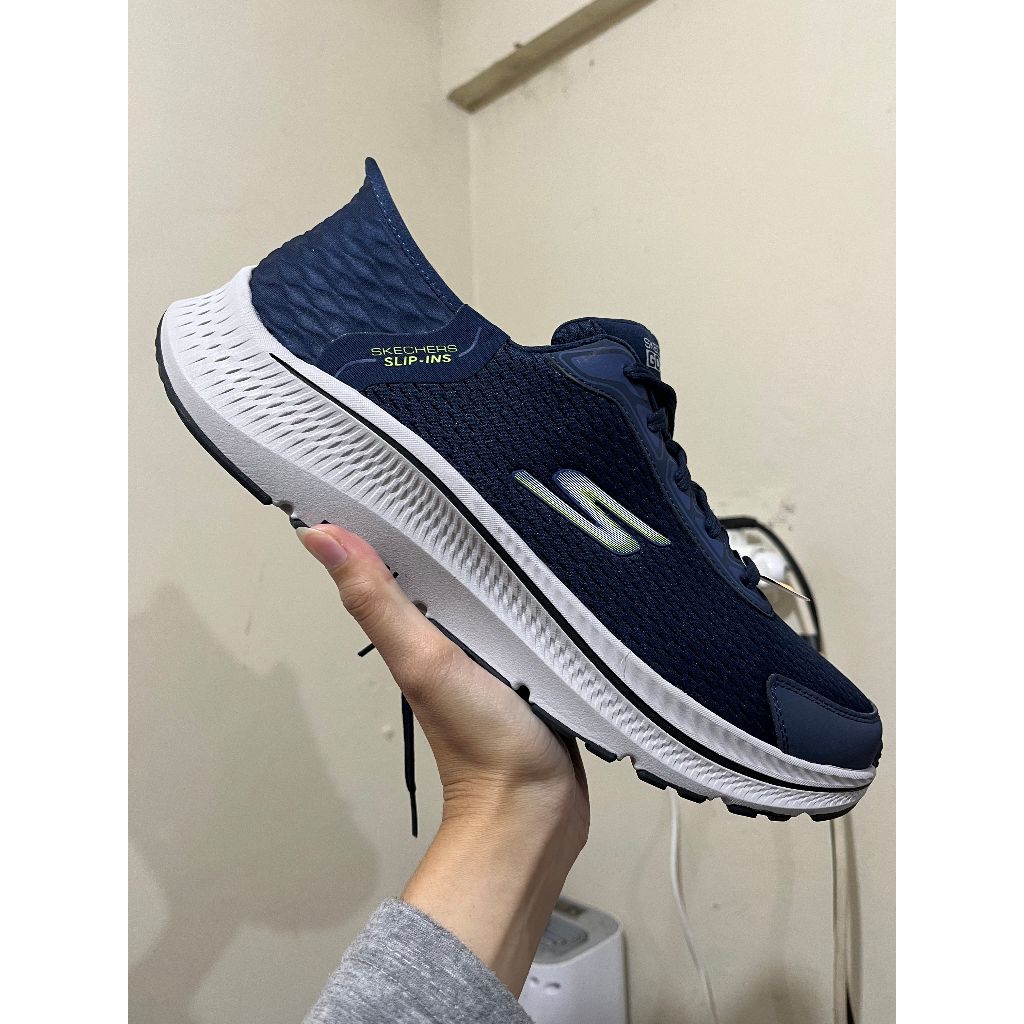 SEPATU LARI PRIA SLIPINS SKECHERS GO RUN CONSISTENT NAVY ORIGINAL 220863NVY
