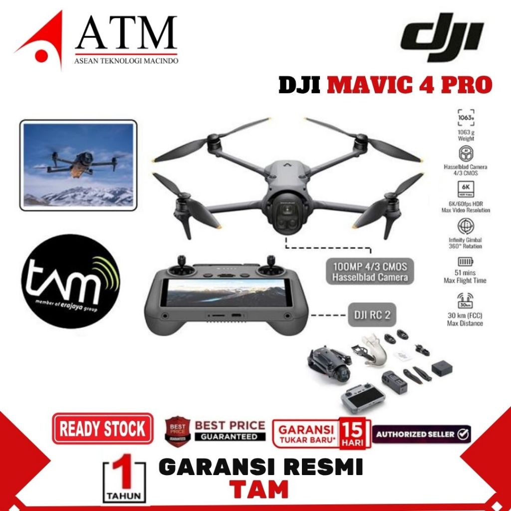 DJI Mavic 4 Pro Drone Basic / Fly More Combo / Creator Combo DJI Drone Camera Garansi Resmi