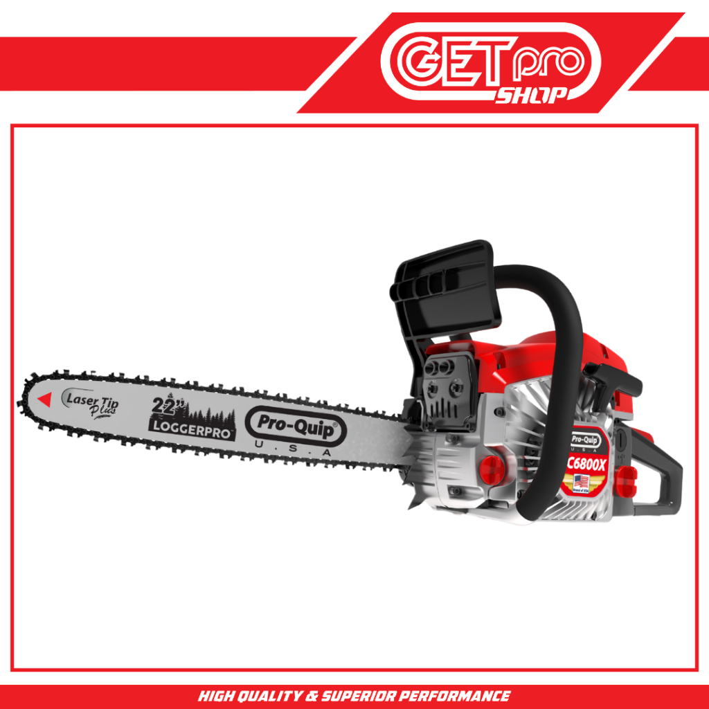ProQuip Mesin Potong Kayu Gergaji Mesin Chainsaw 22 Inch Bar Baja Rantai 38 Mata QC6800X