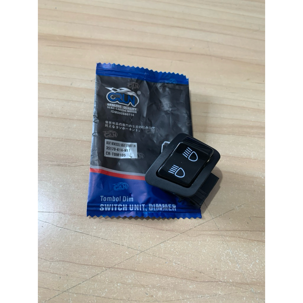 Crun Tombol Dimmer 3Pin Beat New K1A 2020-2026 / Tombol Saklar Dim Vario 125/150 Led Old / Stylo 160
