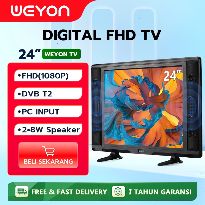 WEYON TV Digital 24 Inch 25 Inch Televisi LED FHD TV LED Digital 22/24/25 Inch Garansi 1 Tahun