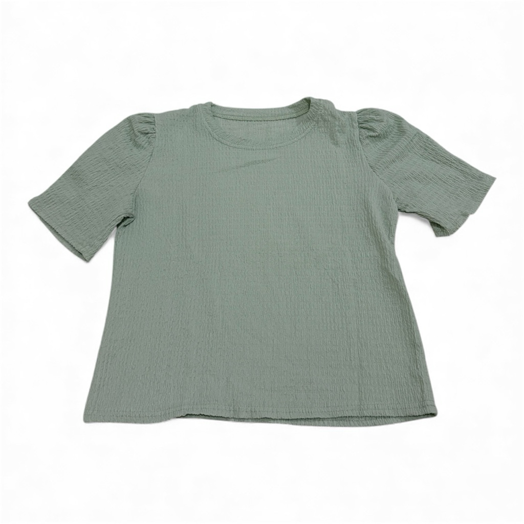 Atasan Wanita Sage Green / Blouse Sage Hijau Blus Perempuan Crinkle Top