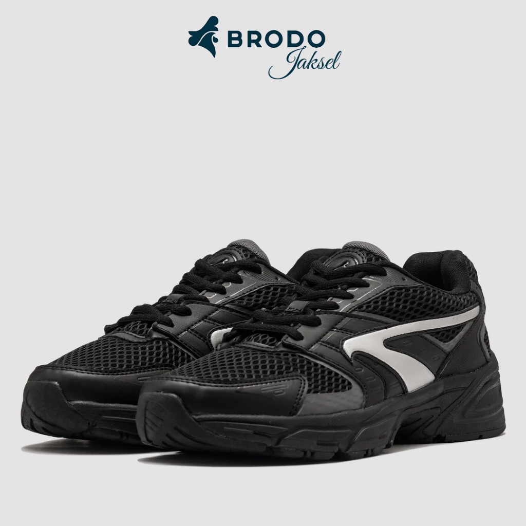 BRODO - Brodo Ace Neptune Charchoal Silver BS Sepatu Sneakers