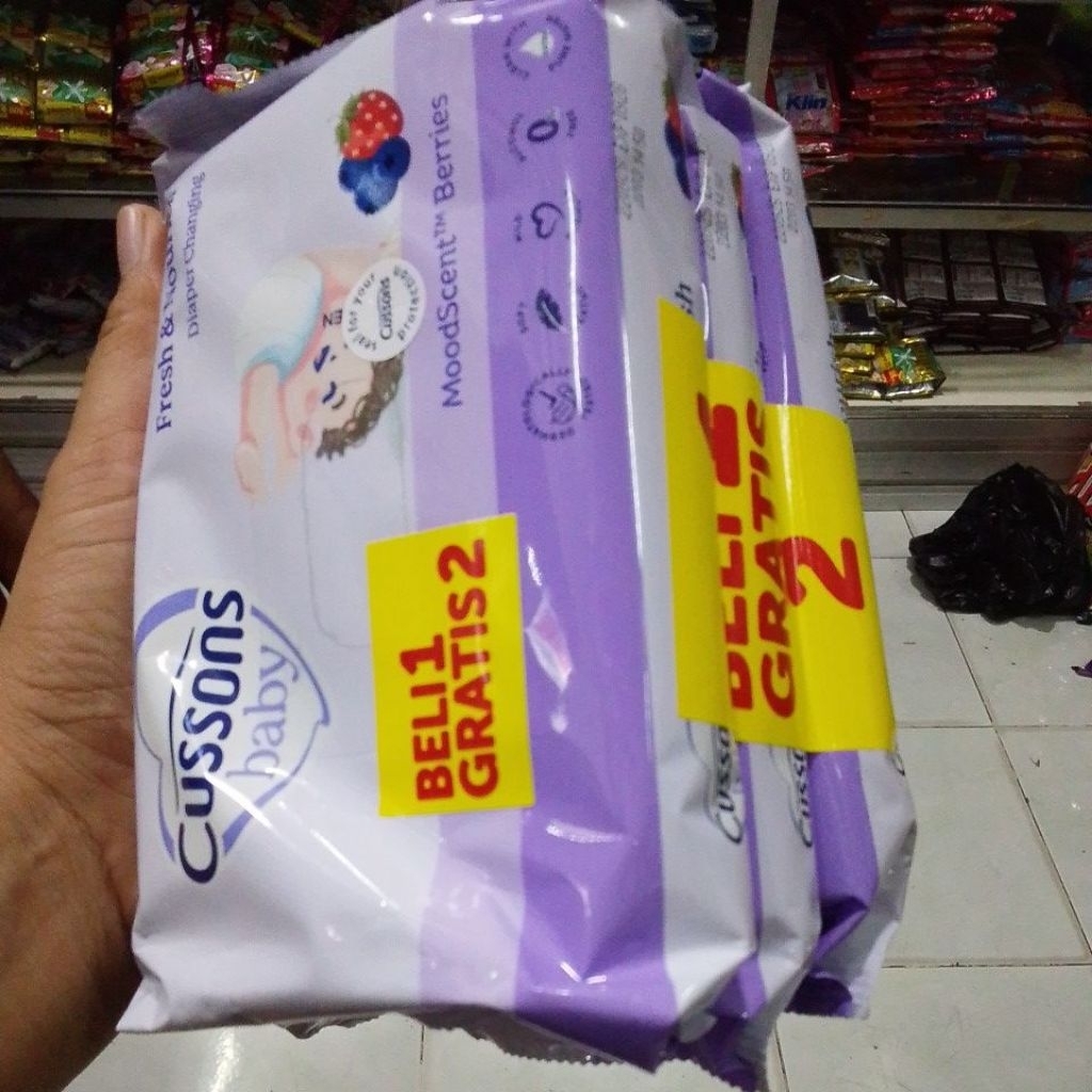 tisu basah Cussons banded 3 1dus 12 banded