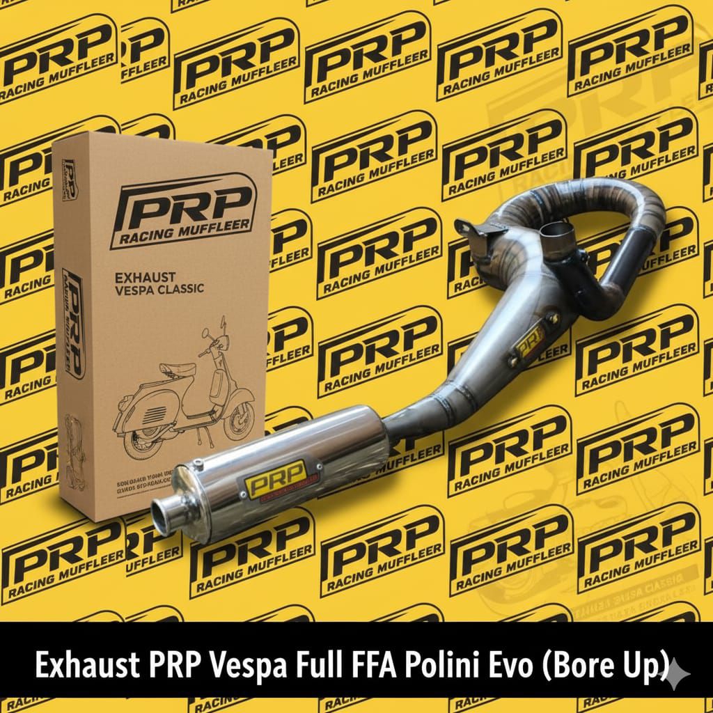 Knalpot Vespa PRP type Kompetisi full FFA /Replika polini Evo..