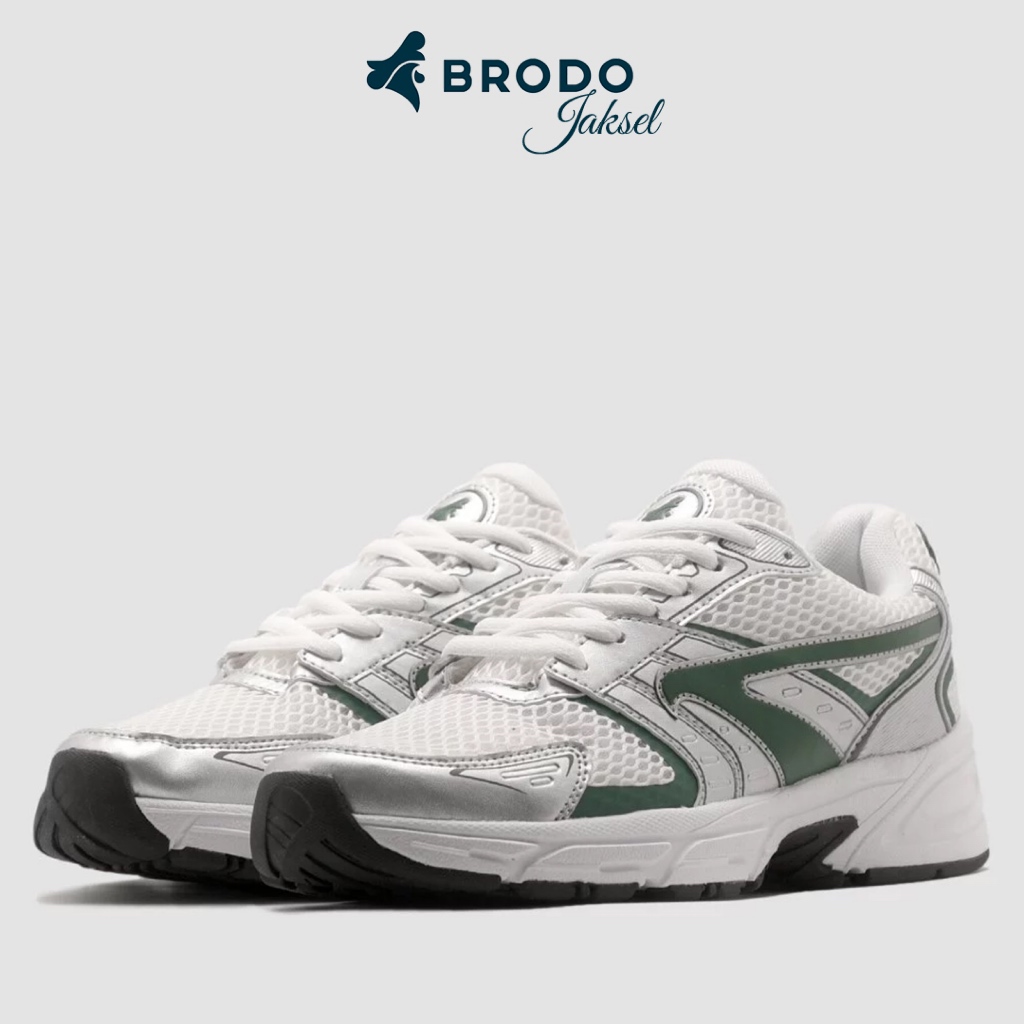 BRODO - Brodo Ace Neptune Silver Green Ws Sepatu Sneakers