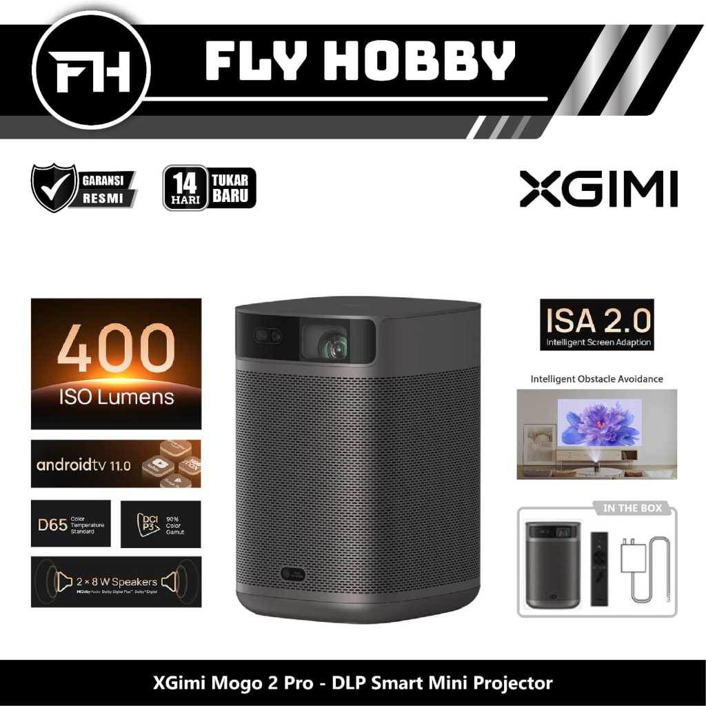 XGimi Mogo 2 Pro - DLP Smart Mini Projector 400 ISO Lumens