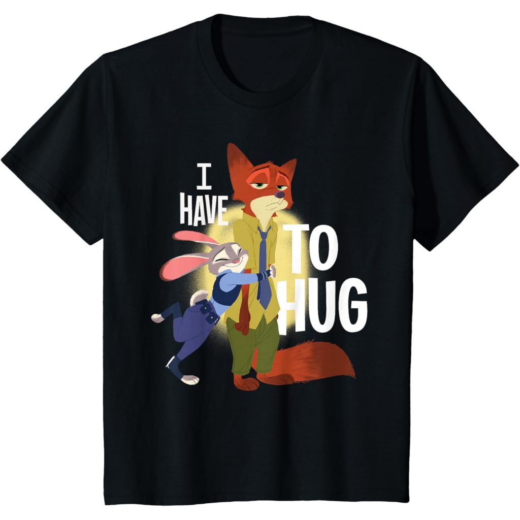 Amber's Baju Kaos Anak dan Dewasa 24s Unisex Disney Zootopia Judy Hopps and Nick Wilde I Have to Hug