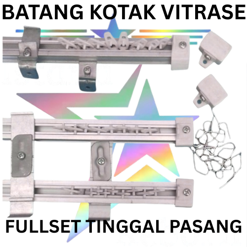 Batang Gorden Rel Alumunium / REL ALUMUNIUM / REL KOTAK / BATANG / TIANG VITRASE GORDEN / Rel Vitras