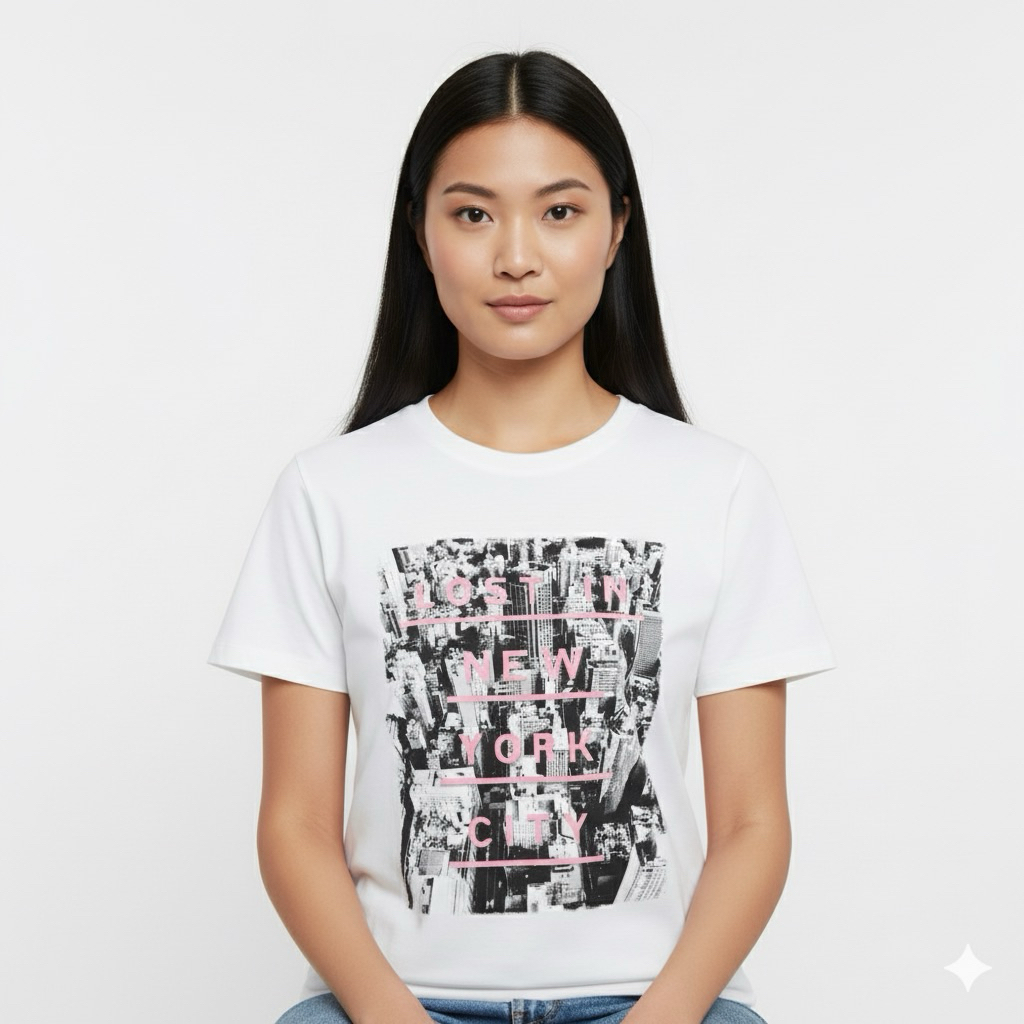 Ninety Degrees by Logo Jeans Kaos Wanita P5013 P34RJK