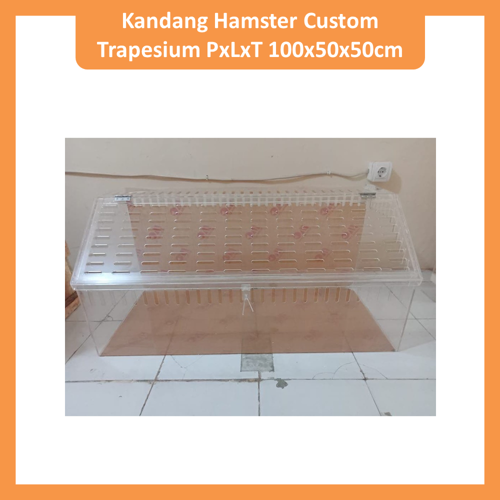 Kandang Hamster Custom Trapesium PxLxT 100x50x50cm =