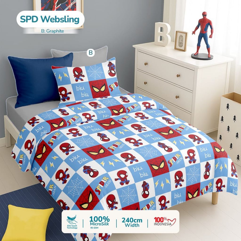 Bedcover set sprei batman marvel spiderman bedcover set 90x200 bedcover set 100x200 bedcover set 120