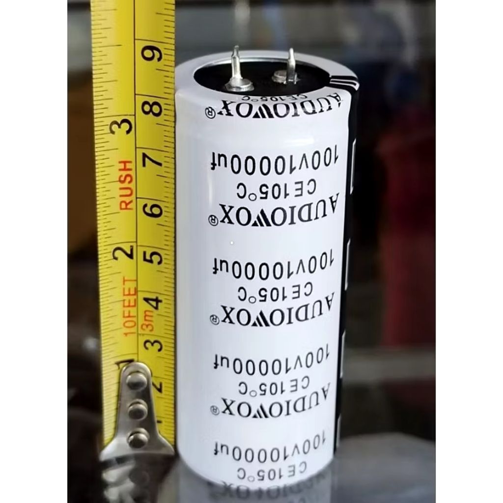 Elco Audiovox 100v/10000uf isi full 100% original pjg 8cm diameter 3.5cm kualitas bagus untuk power 