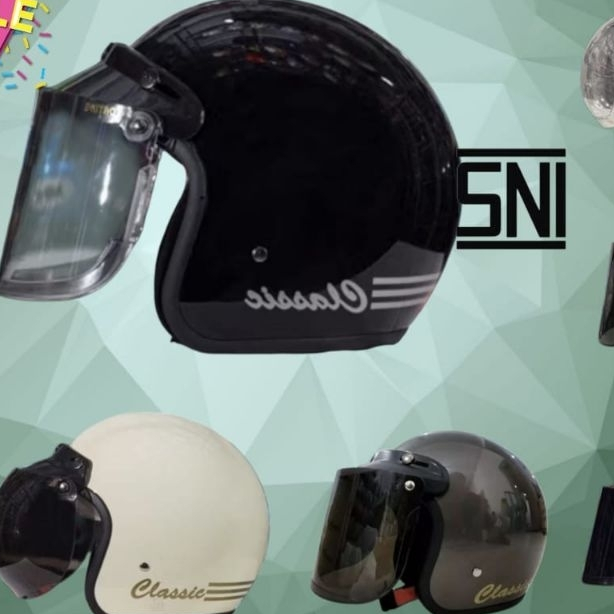 helm classic old cewe cowo berkualitas sudah sni