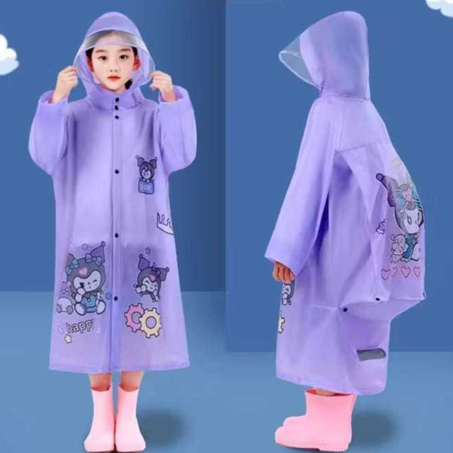 JAS HUJAN ANAK KARAKTER KUROMI/MANTEL ANAK KARAKTER LUCU