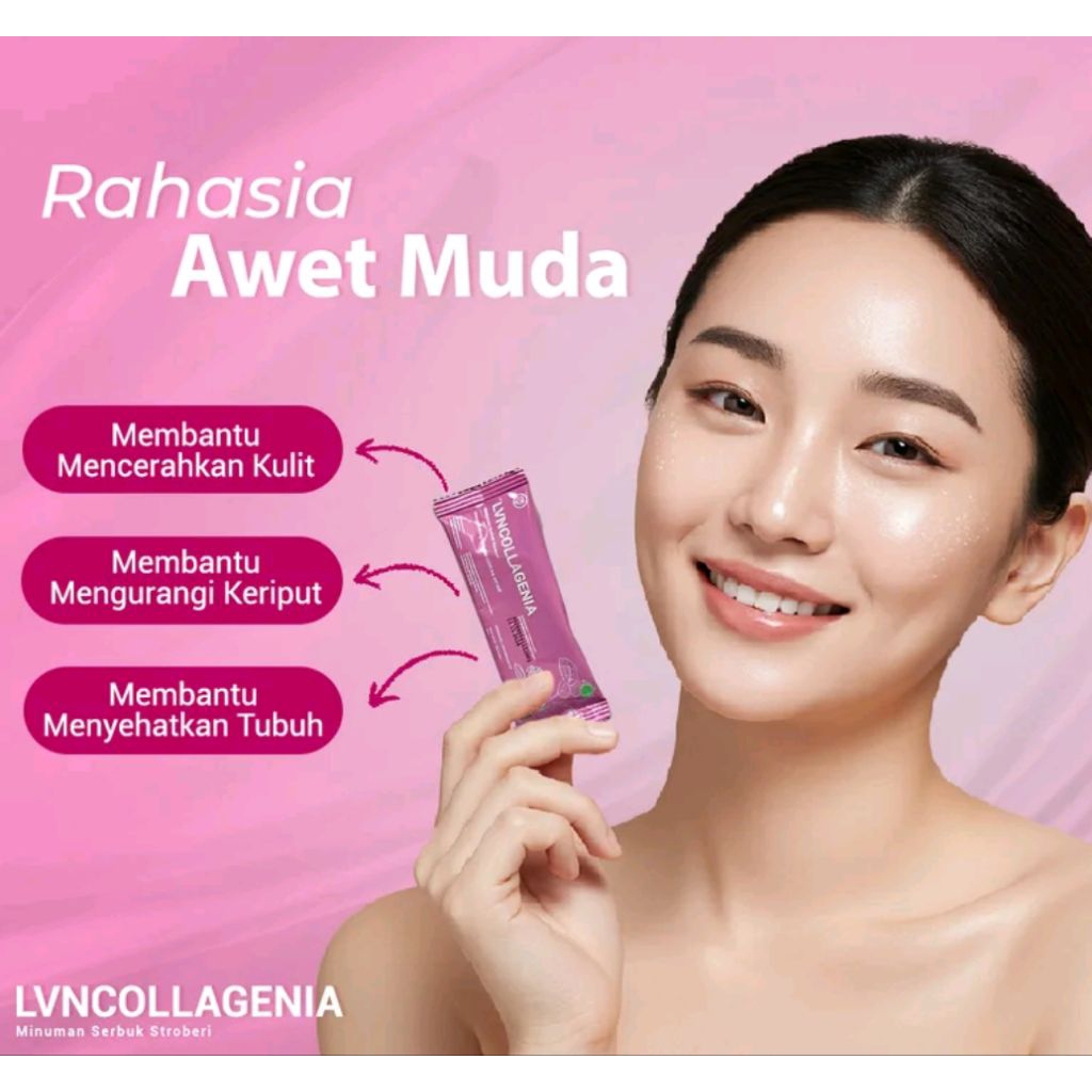 Kolagen 5300mg – Minuman bubuk Stroberi 100% ori lvn