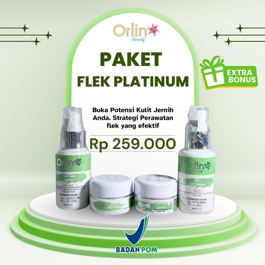 (ORIGINAL 100%)ORLIN BEAUTY /PAKET FLEK /KRIM FLEK/KRIM JERAWAT/KRIM ORLIN /CREAM ORLIN BEAUTY