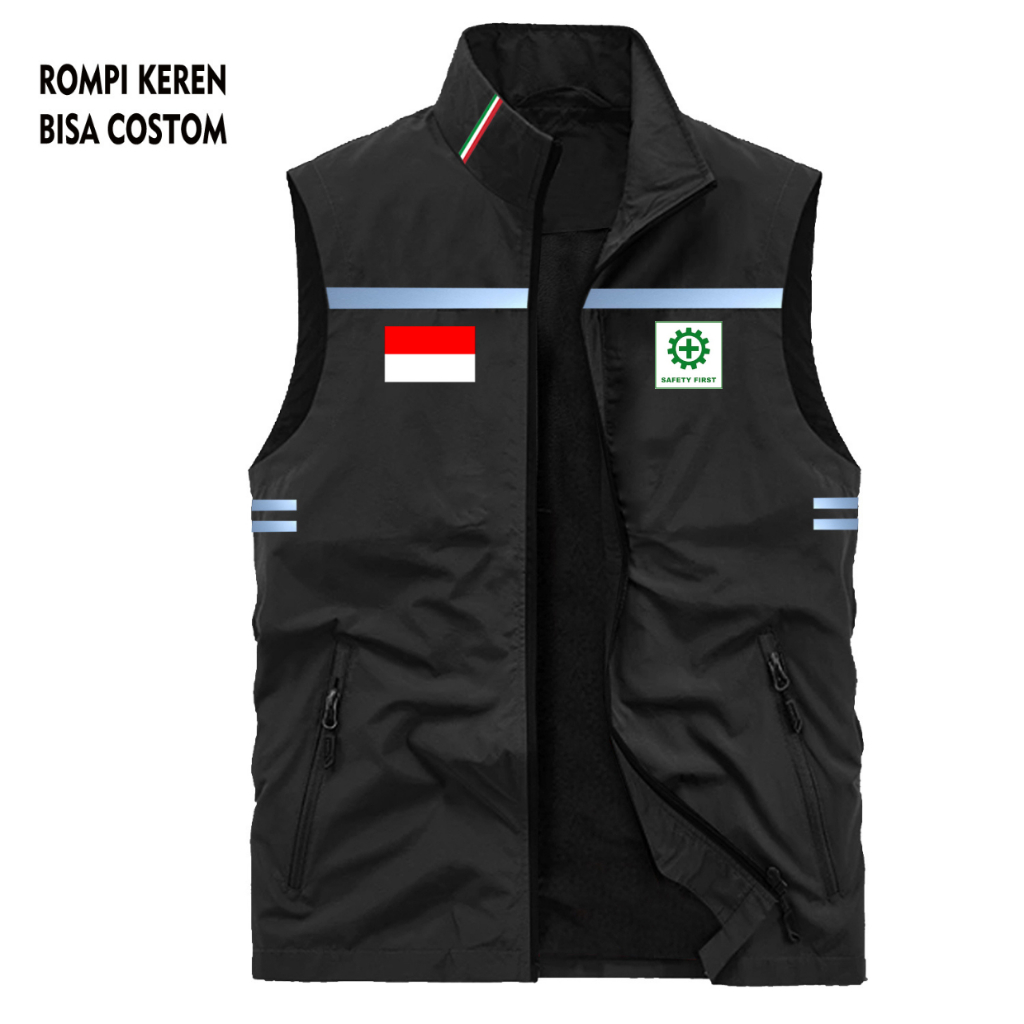 Bisa Custom - Rompi Safety Proyek Lapangan / Rompi Proyek Safety / Rompi Safety Tactical / Rompi Ker