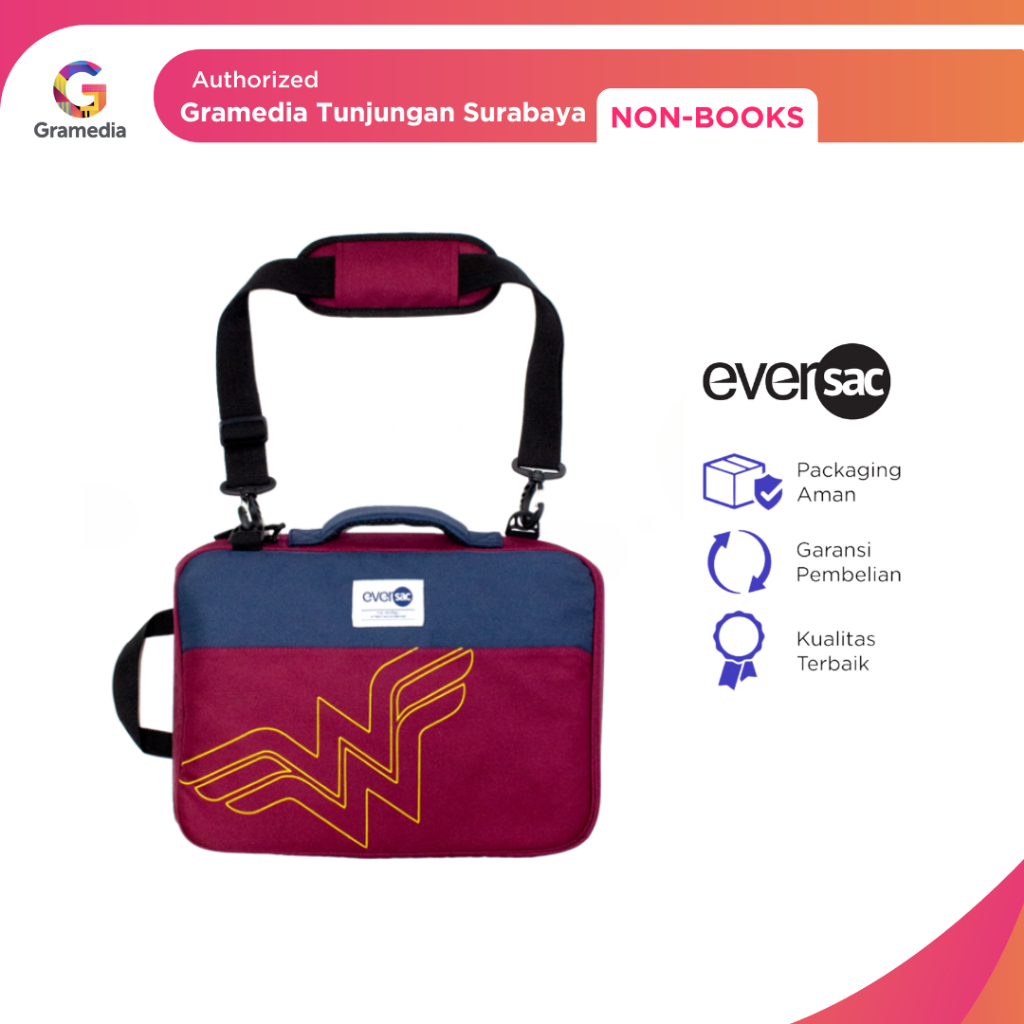Gramedia Tunjungan : Tas Laptop Case Eversac Wb Wonder Woman