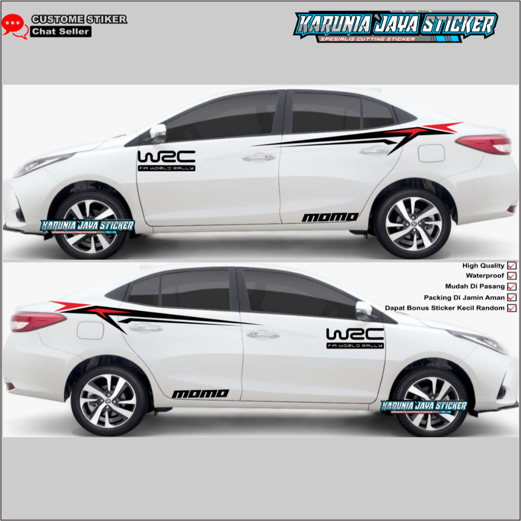 PROMO STIKER STICKER MOBIL TOYOTA SEDAN CIVIC VIOS CAMRY COROLLA