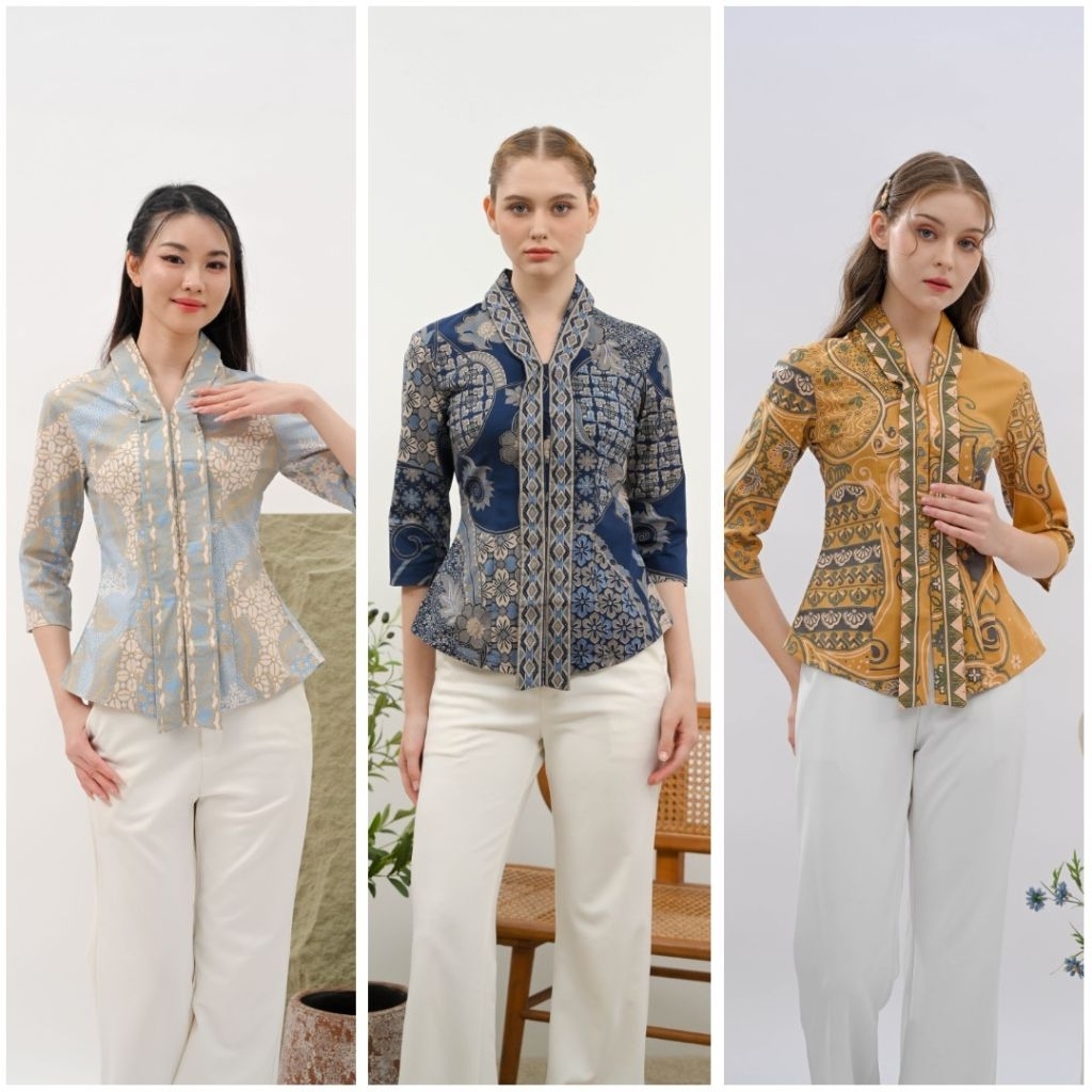 ATASAN BATIK WANITA ELEGAN MODERN KERJA/BA-069
