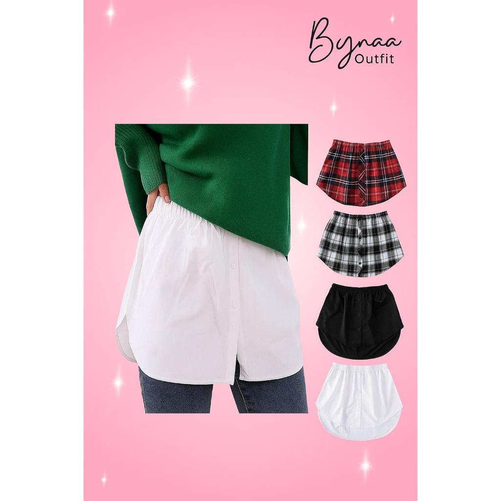 SKIRT EXTENDER ROK PALSU ROK SAMBUNG TAMBAHAN PEMANJANG BAJU  MODEL KOREAN STYLE  SIMPEL ELEGAN ROK 