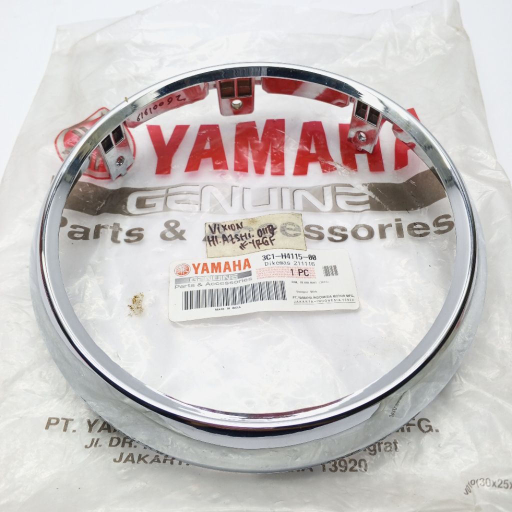Ring Lampu Depan Headlight Crome Bulat Yamaha Vixion Old ORI Original Asli Yamaha YGP 3C1-H4115-00