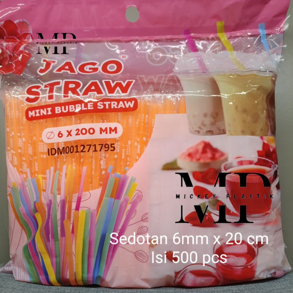 SEDOTAN KOPI LANCIP / SEDOTAN 6MM X 20CM WARNA PASTEL / KUNING / NEON / PINK / HIJAU / ORENG ISI 500