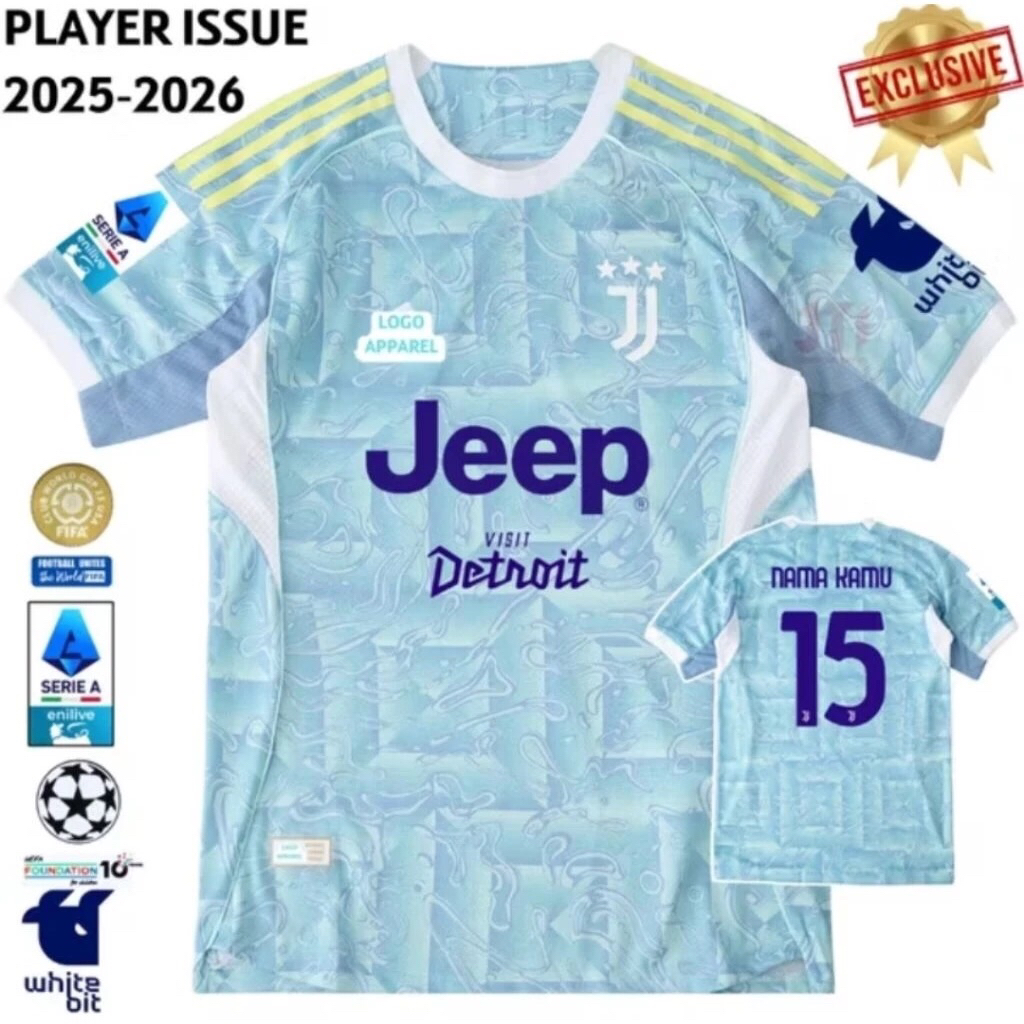 Jersey Juventus Away 2025/2026 Terbaru Fans Issue Grade Ori High Quality