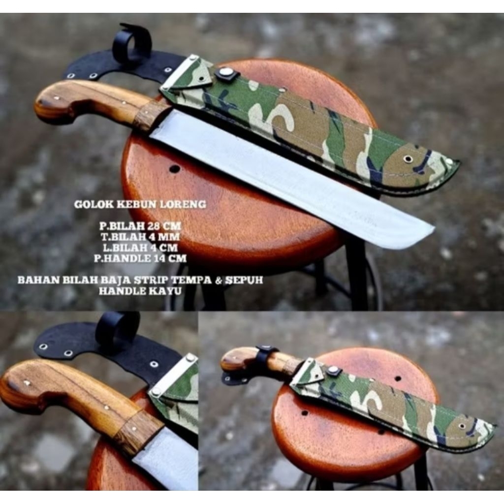 Perkakas Berkebun / Alat Tani / GolokBerkebun Loreng / Peralatan Berkebun