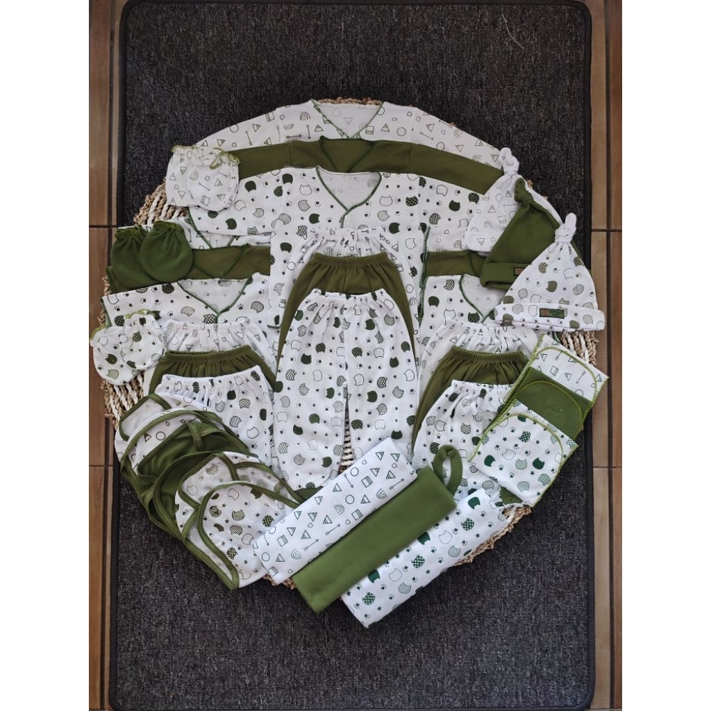paket lengkap baju bayi baru lahir 36 pcs,paket hemat baju bayi baru lahir 18 pcs variasi motif