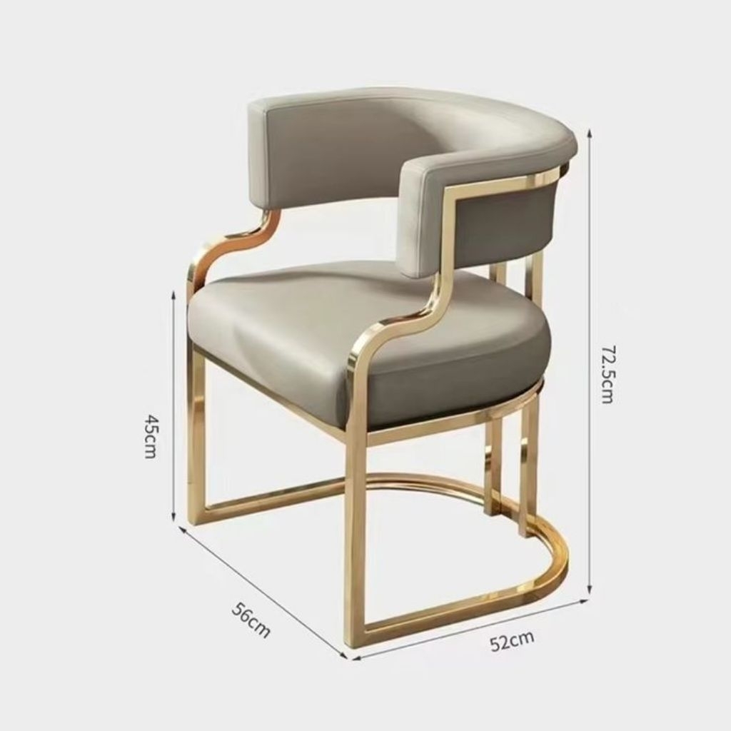 kursi makan stainless steel mewah