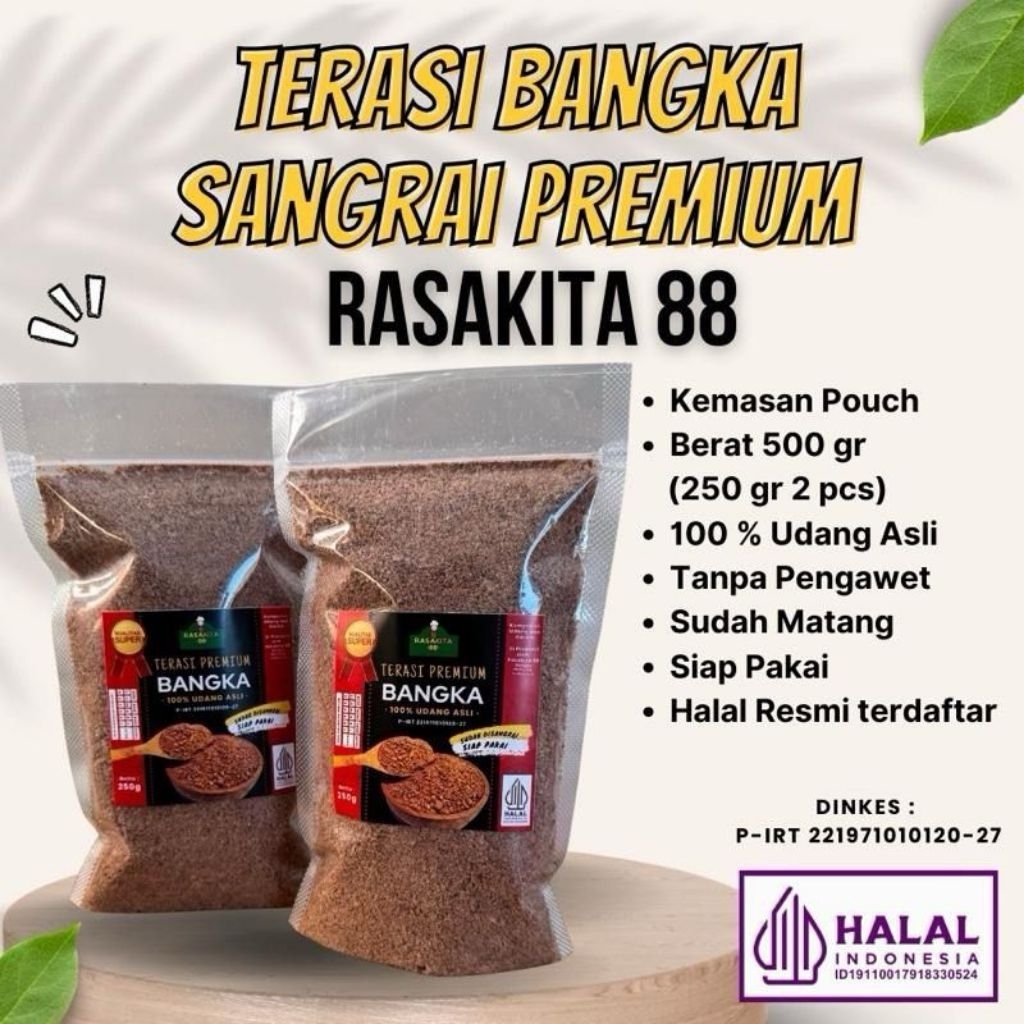 Terasi Bangka Sangrai Premium Matang 500gr