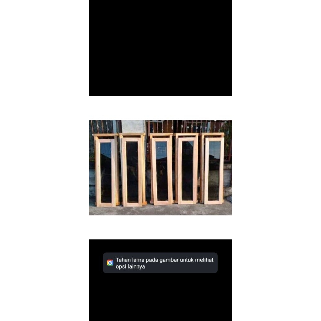 40x120 ukuran luar kusen dan daun jendela mengikuti kusen kayu jati