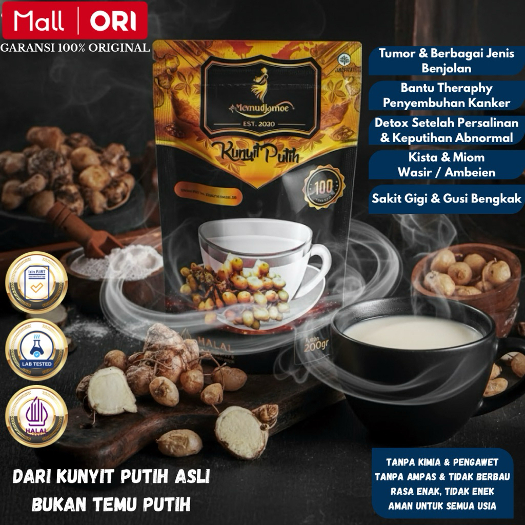 Kunyit Putih Herbal untuk Kista / Mioum / Kanker / Tumor / Benjolan / Wasir / Keputihan/ Sakit Gigi/