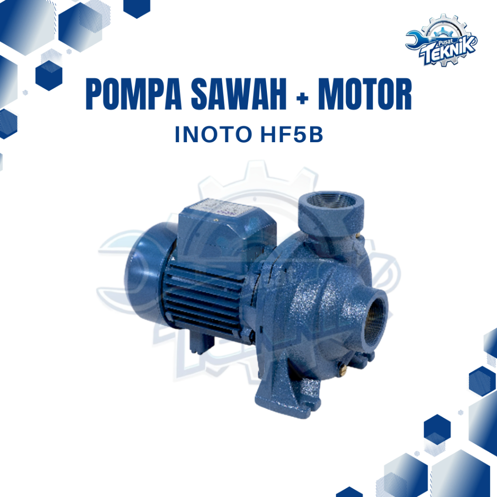 INOTO HF 5B 2x2" inch 1 HP Pompa Air Centrifugal Pengairan Sawah dengan Motor INOTO HF5B